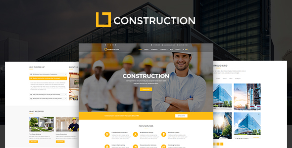 Construction – Business & Building Company WordPress Theme
