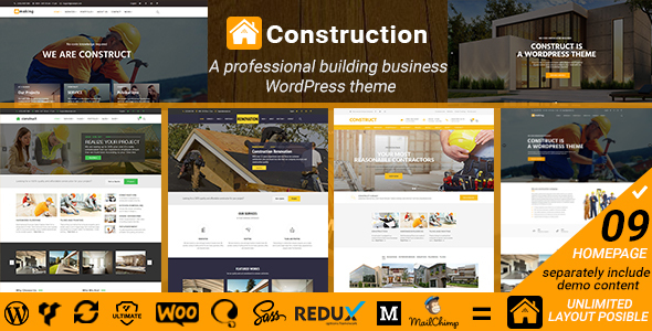 Construct – Construction Renovation Building Business WordPress Theme