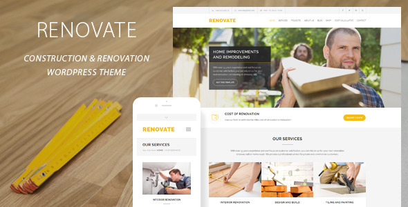 Renovate – Construction Renovation WordPress Theme
